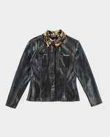 Vintage Y2k 00s Morgan De Toi Cheetah Leather Jacket - S