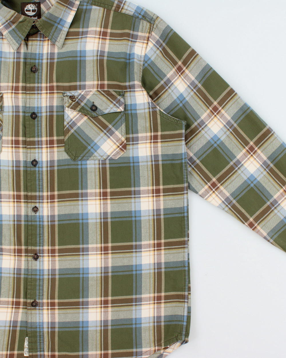 Vintage 2000s Timberland Checked Long Sleeve Shirt - L