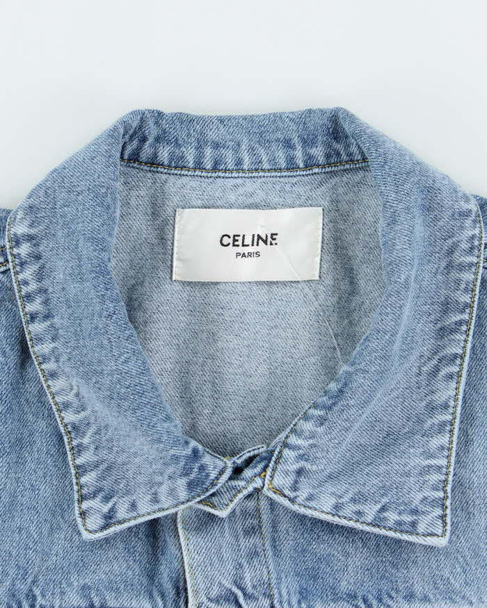 Vintage 2000's Celine Light Wash Denim Gilet - M