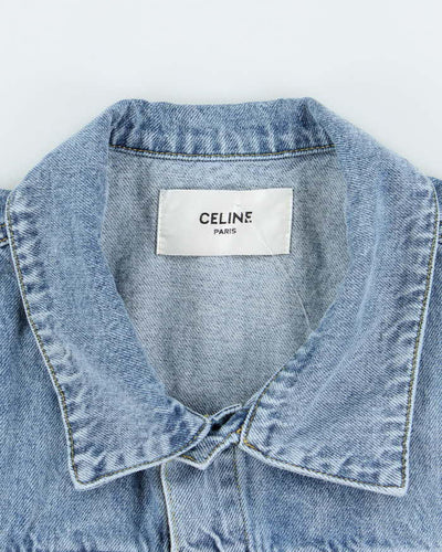 Vintage 2000's Celine Light Wash Denim Gilet - M