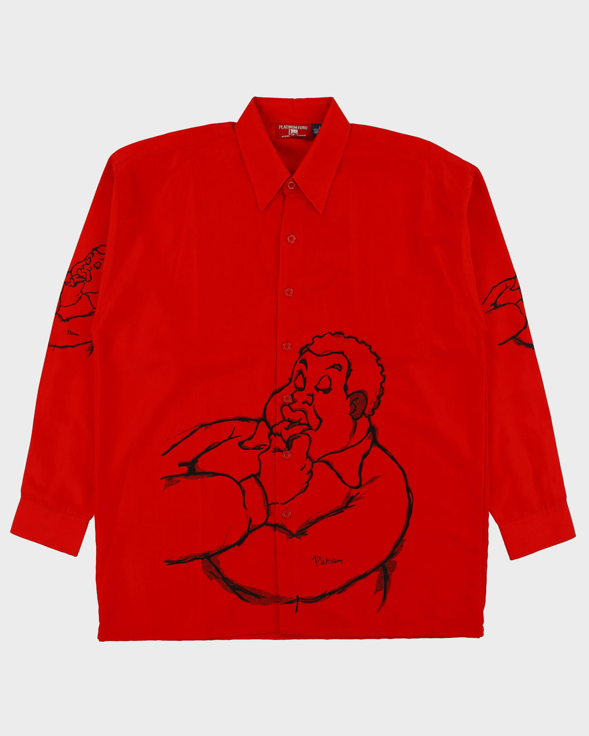 Vintage 1990s Platinum FUBU Fat Albert Long Sleeve Baggy Shirt - L