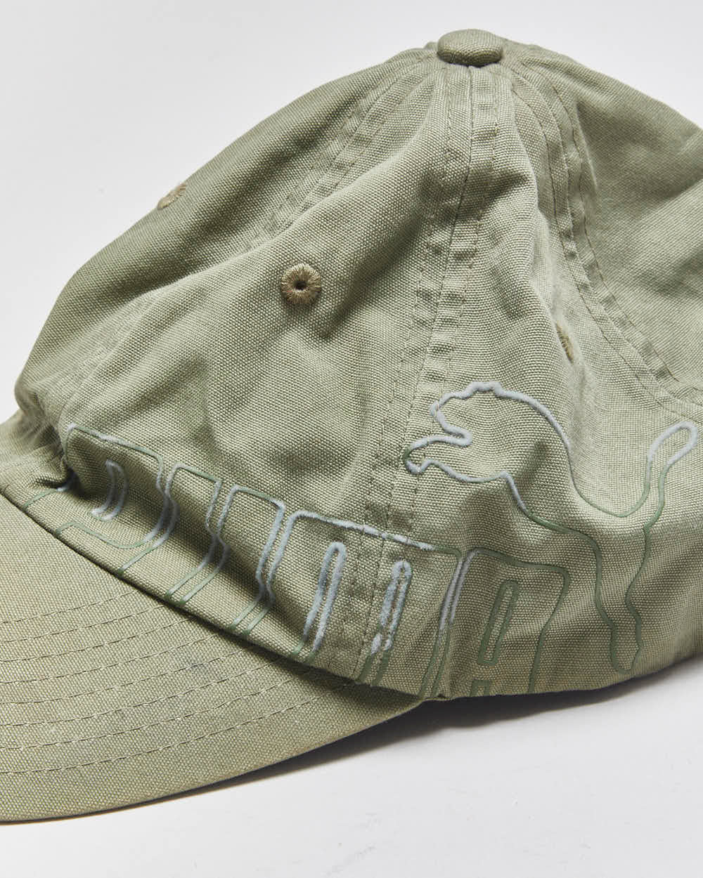 Vintage Y2K 00s Puma Khaki Canvas Baseball Cap - OS