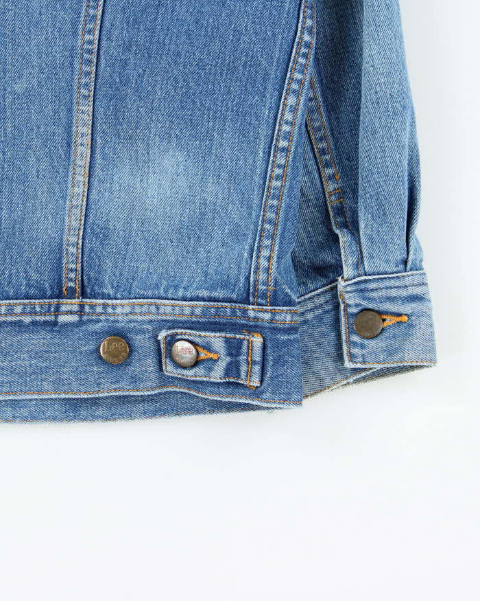 Vintage 1980s Lee Women's Light Wash Denim Trucker Jacket - M
