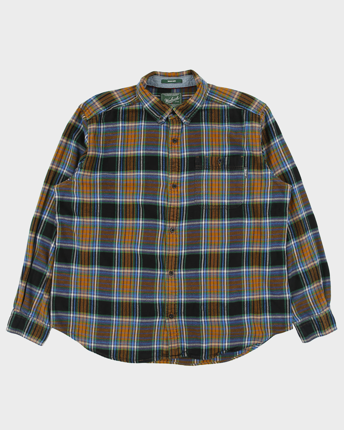 Vintage Woolrich Trout Run Plaid Long Sleeve Flannel Shirt - XL
