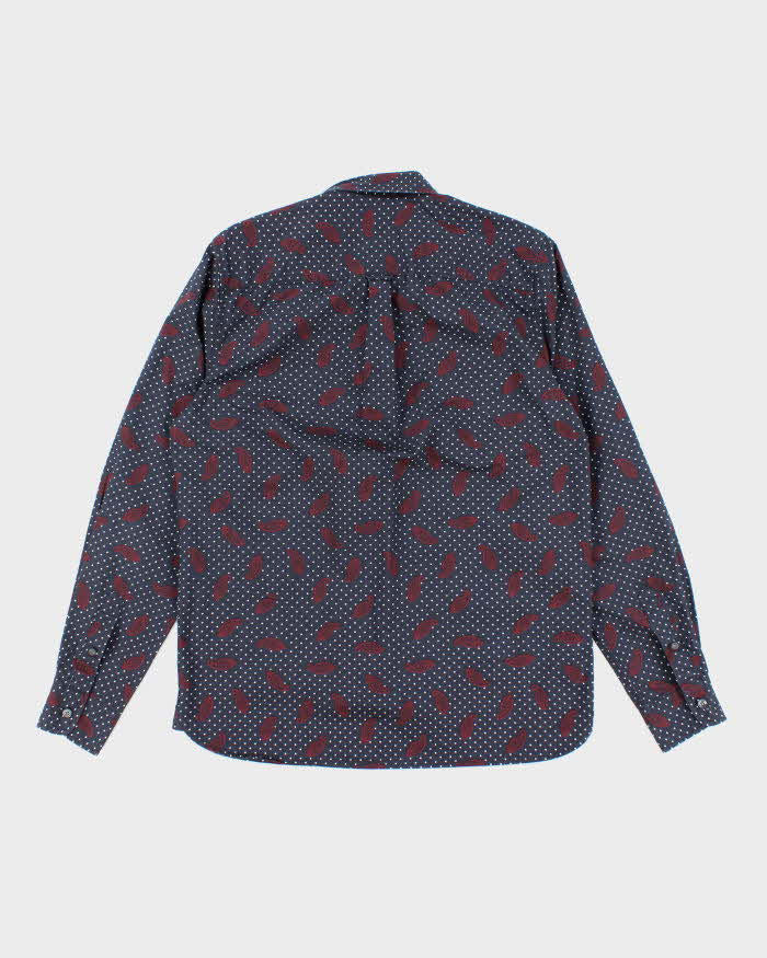 Vintage Fred Perry Patterned Long Sleeve Shirt - M