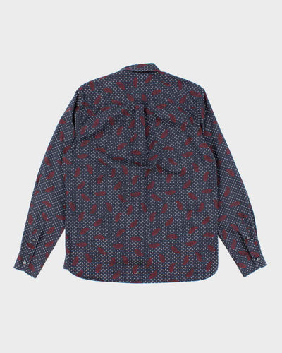Vintage Fred Perry Patterned Long Sleeve Shirt - M