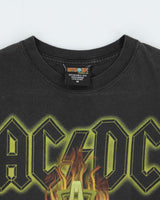 Vintage 2000-01 AC/DC Hell's Bell's World Tour Artimonde Made In USA Crewneck T-Shirt - M