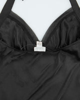 Vintage 2000s La Senza Satin Beaded Halter Neck Top - S