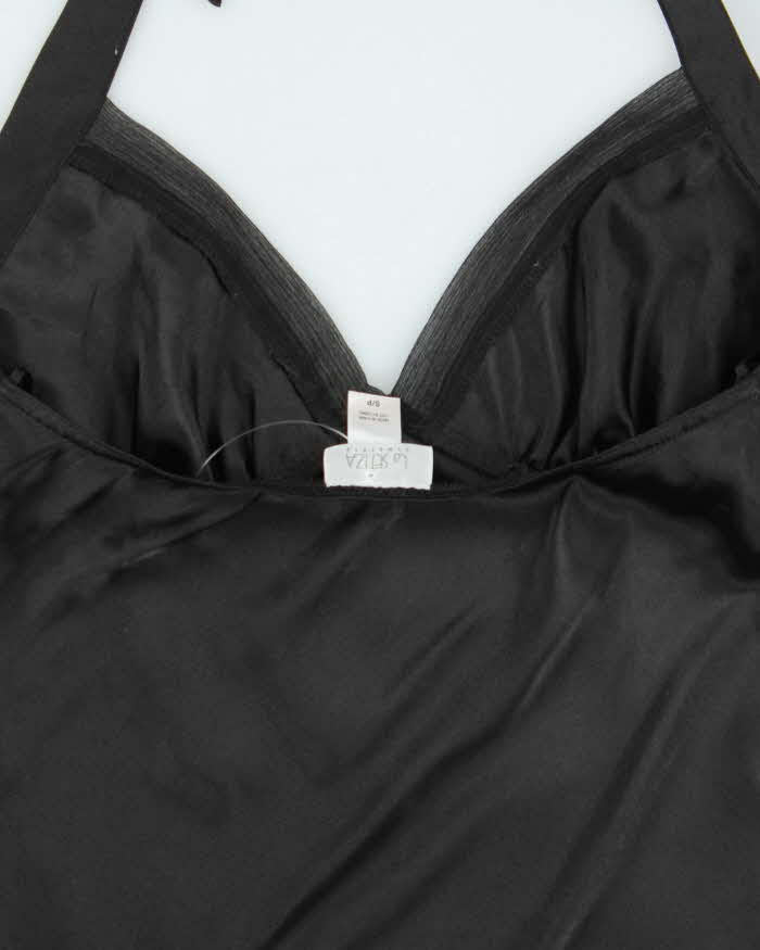 Vintage 2000s La Senza Satin Beaded Halter Neck Top - S