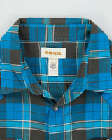 Vintage Diesel Plaid Pearl Snap Button Long Sleeve Western Shirt - XL