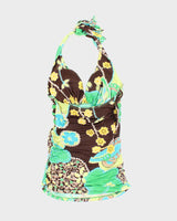 Vintage Y2k 00s Papaya Halter-Neck Top - XS