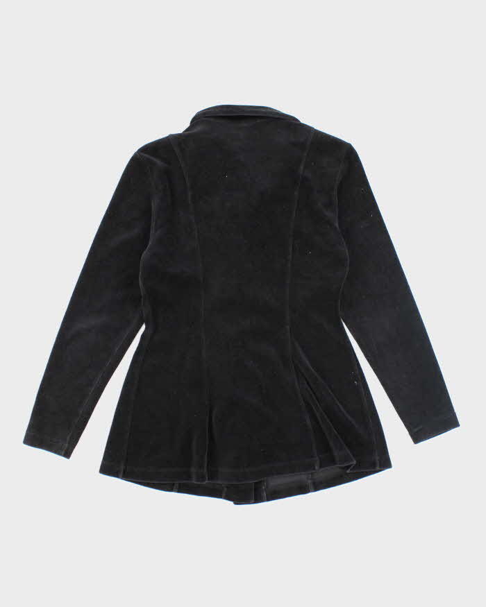 Vintage 90s Mecca Black Velvet Blouse - S
