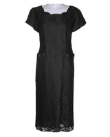 50s Boutique Black Short Midi Dress - M