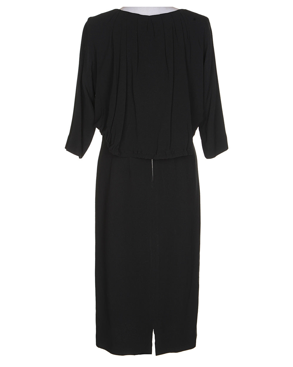 60's Black Party Dress - M