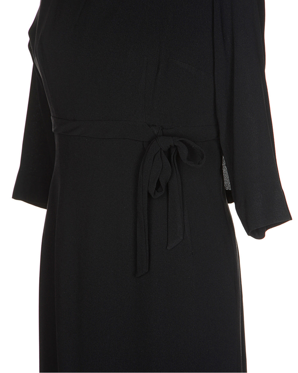 60's Black Party Dress - M