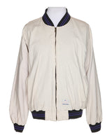 90's Black &amp; Purple / Cream Reversible Bomber Jacket - XL
