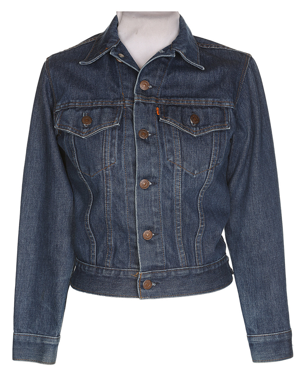 80's Levis Blue Denim Jacket Orange Tab - M