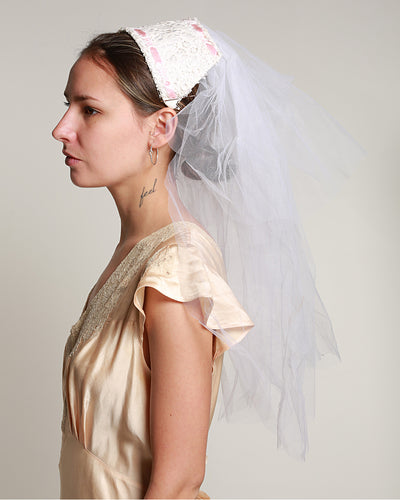 60s Vintage Lace Bridal Veil