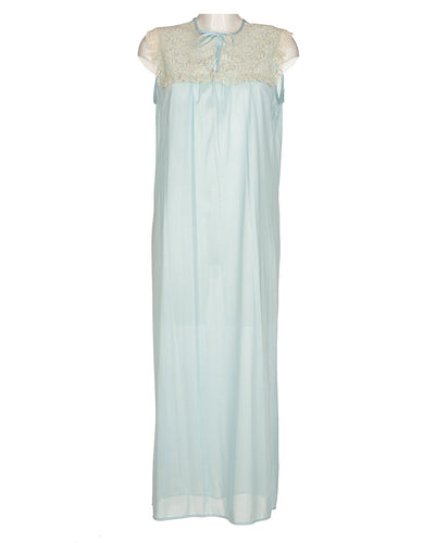 70's Blue Slip Dress - L