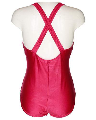 90's Pink One Piece Swimsuit - L