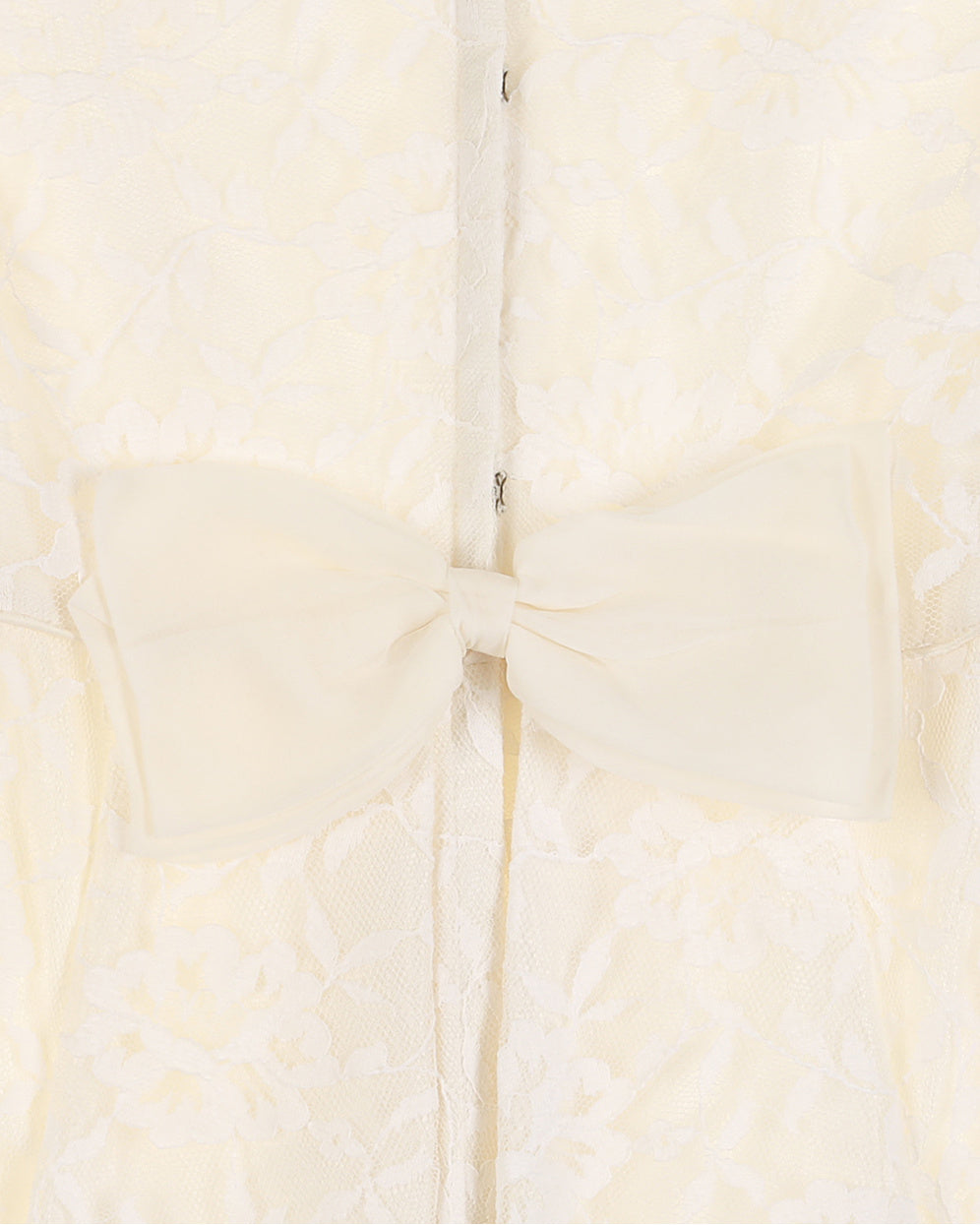 60s White Lace &amp; Satin Boutique Bridal Dress - XXS