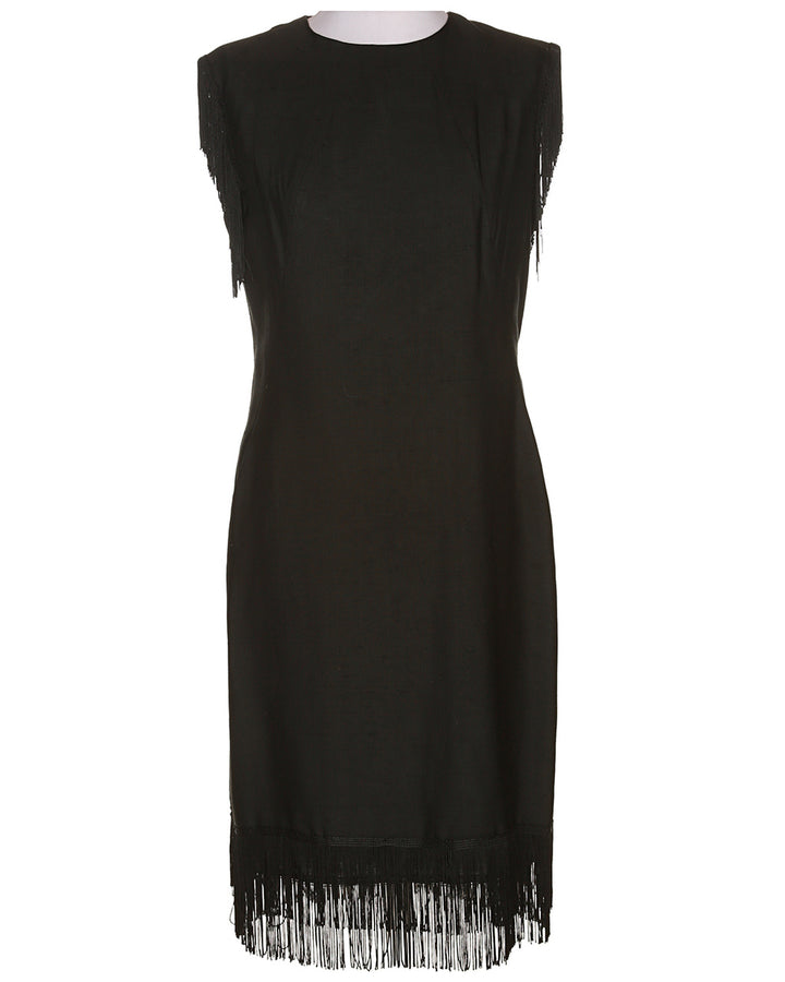 60's Mr Mort Black Midi Dress - M