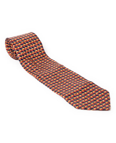90s Ermenegildo Zegna Red Silk Tie