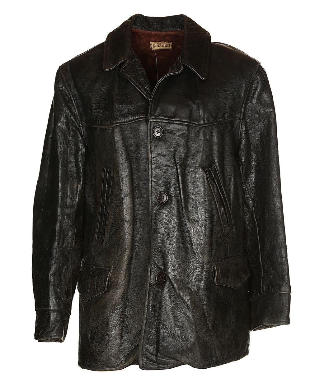 30s/40s Brown Horsehide Leather Jacket - C48