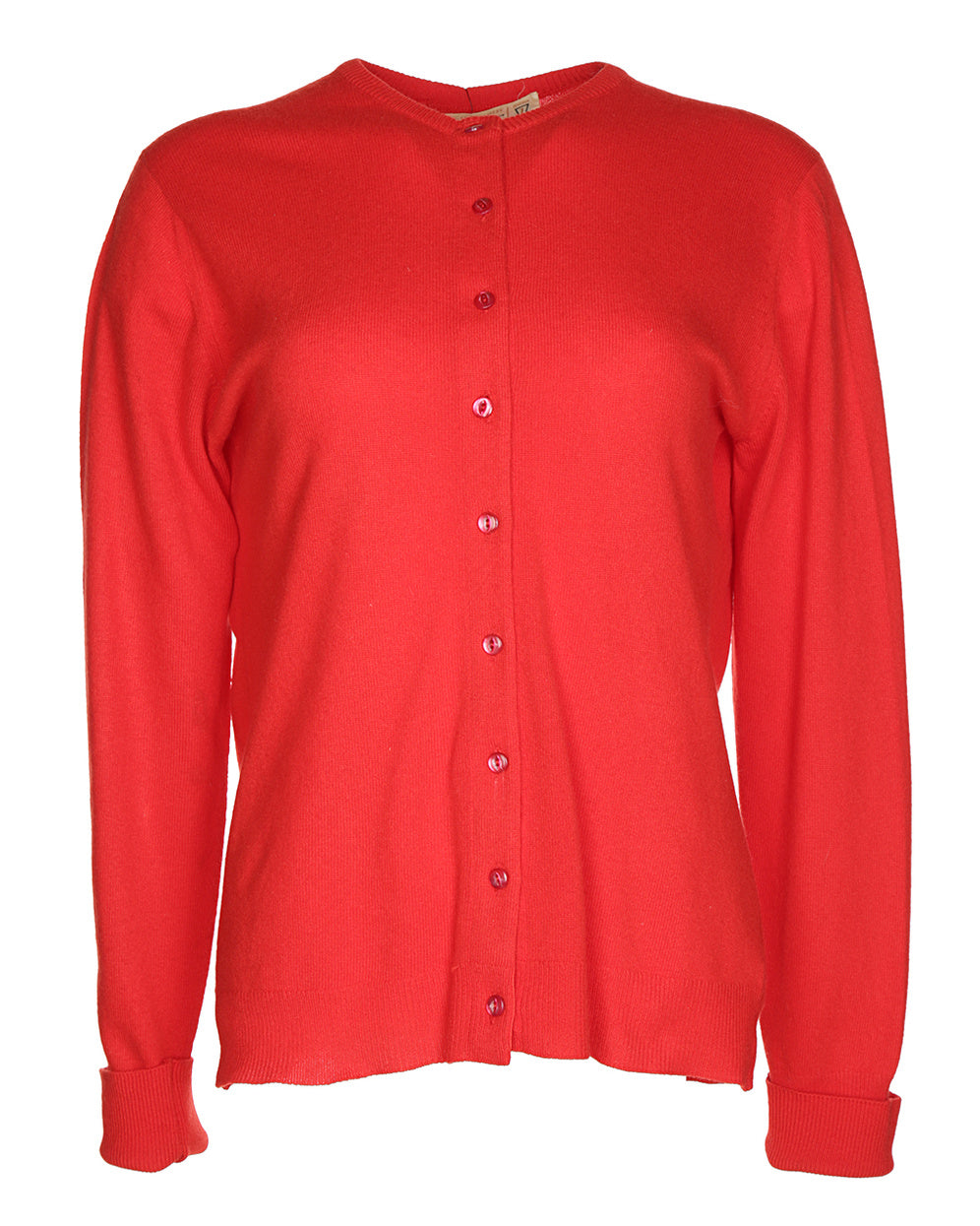 Vintage 50s Red Cashmere Cardigan - M