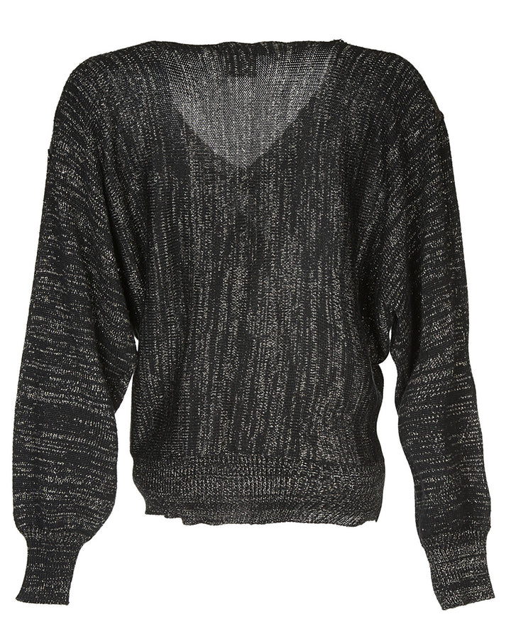 80s Black & Bronze Jumper - S
