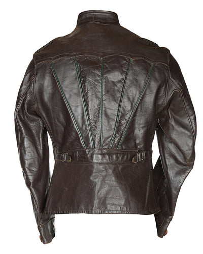 40s Brown Horsehide Leather Jacket - S