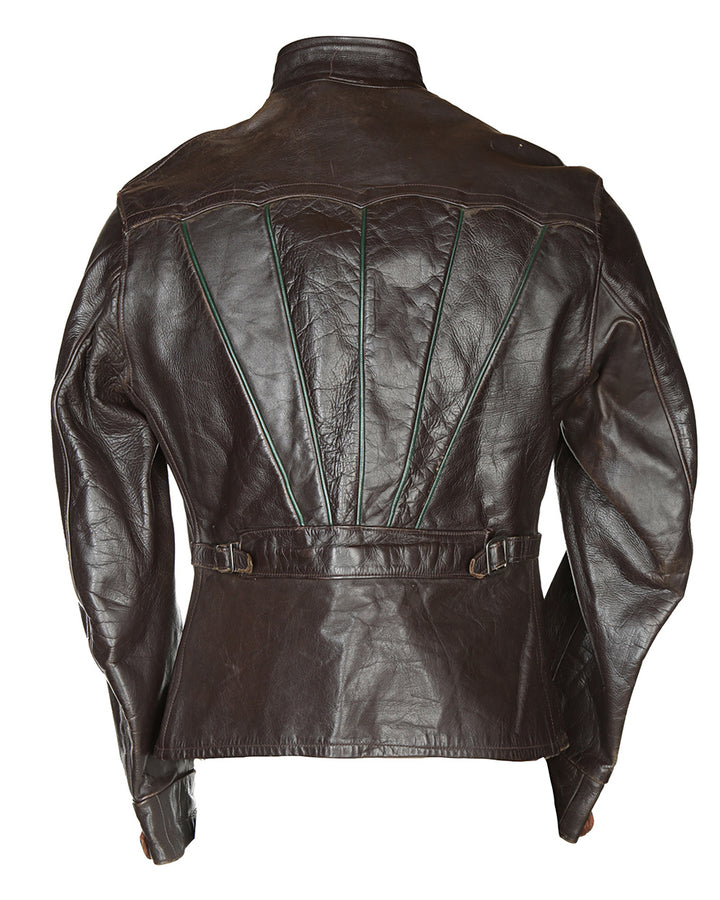 40s Brown Horsehide Leather Jacket - S