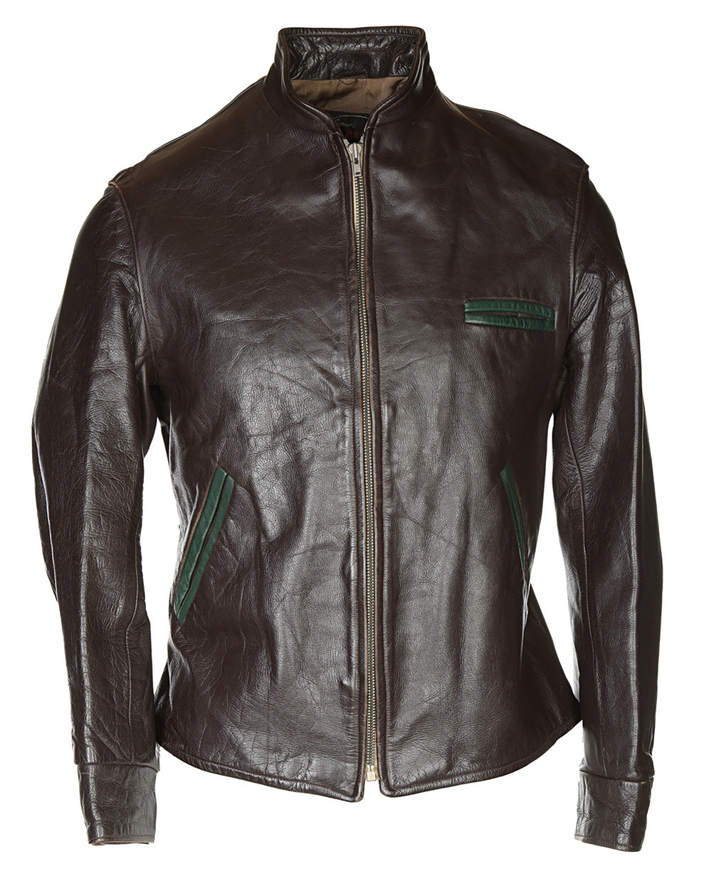 40s Brown Horsehide Leather Jacket - S