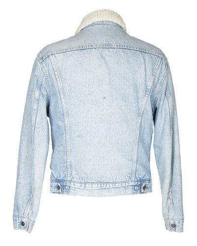 Vintage 80s Levi's Blue Sherpa Lined Denim Jacket - M