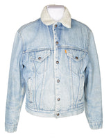 Vintage 80s Levi's Blue Sherpa Lined Denim Jacket - M
