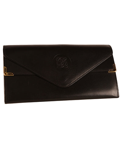 Louis Quatorze Black Leather Purse