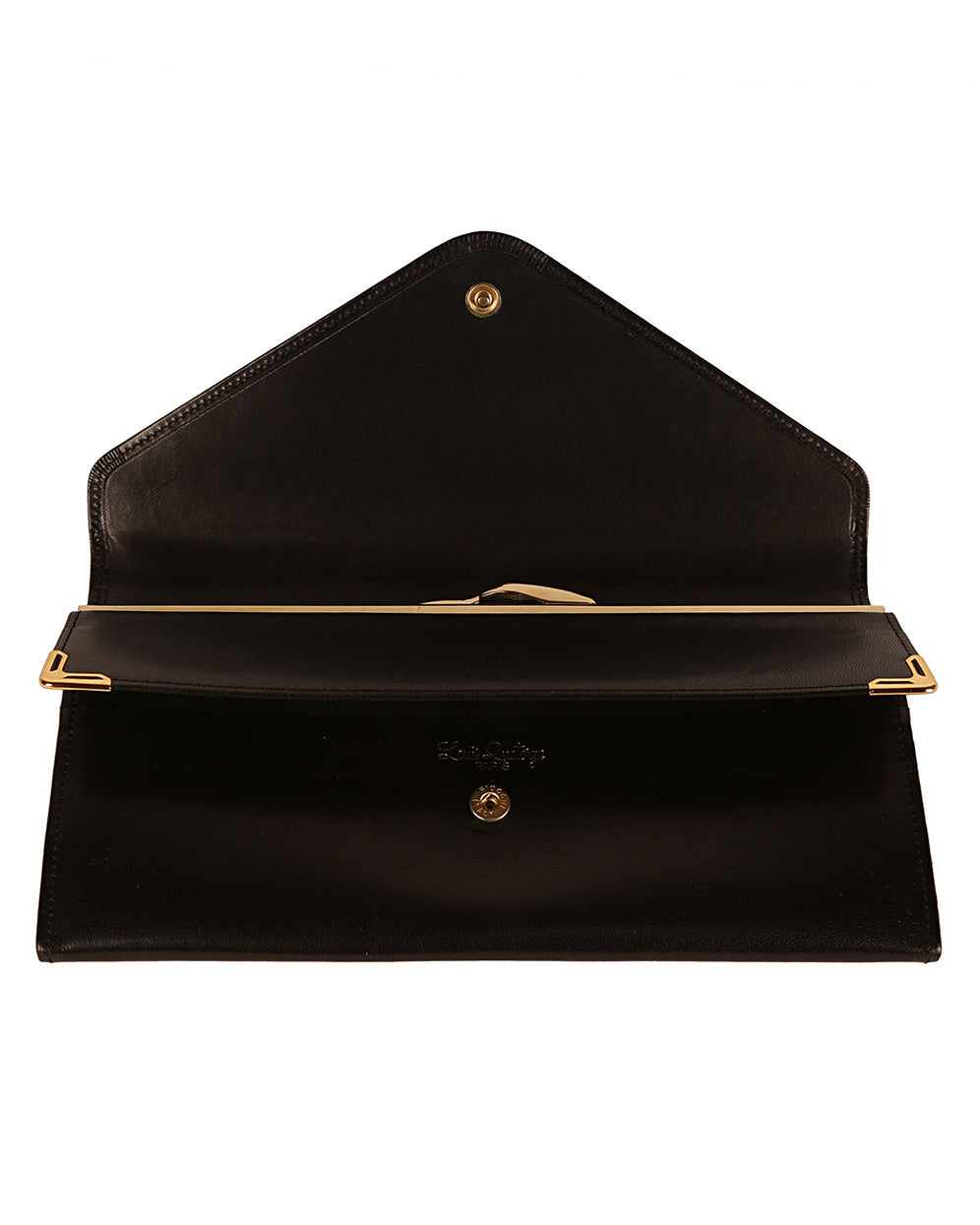 Louis Quatorze Black Leather Purse
