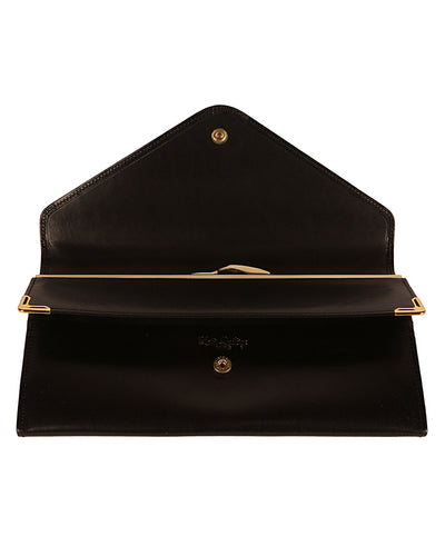 Louis Quatorze Black Leather Purse