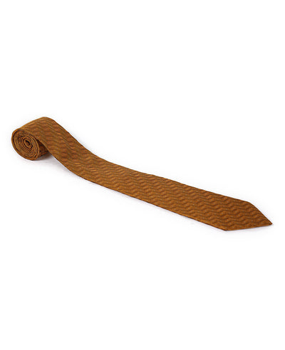 90s Aquascutum Bronze Patterned Silk Tie