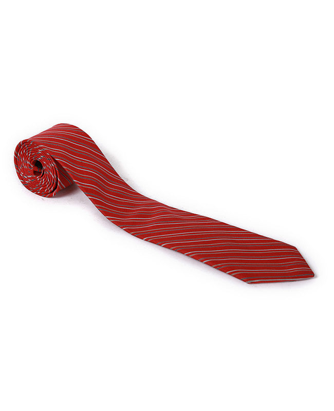 80s Lanvin Red Striped Tie