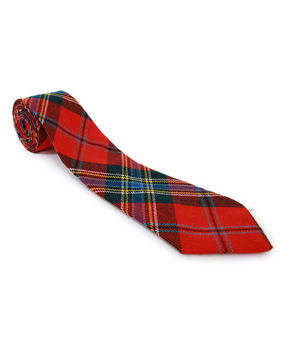 70s Pringle Red Tartan Tie - One Size