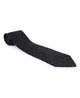 90s Valentino Black Patterned Silk Tie