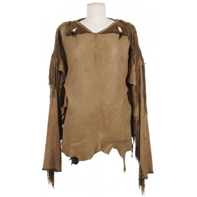 Native American Brown Leather Tunic - S