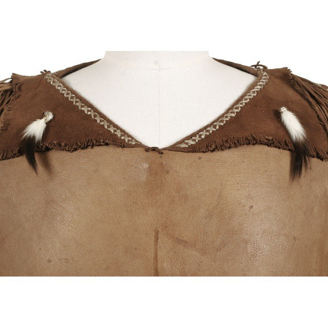 Native American Brown Leather Tunic - S
