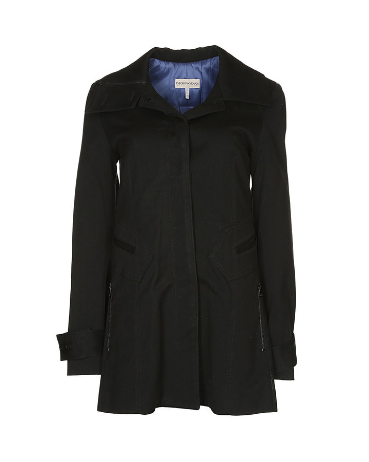 Emporio Armani Black long Coat - S