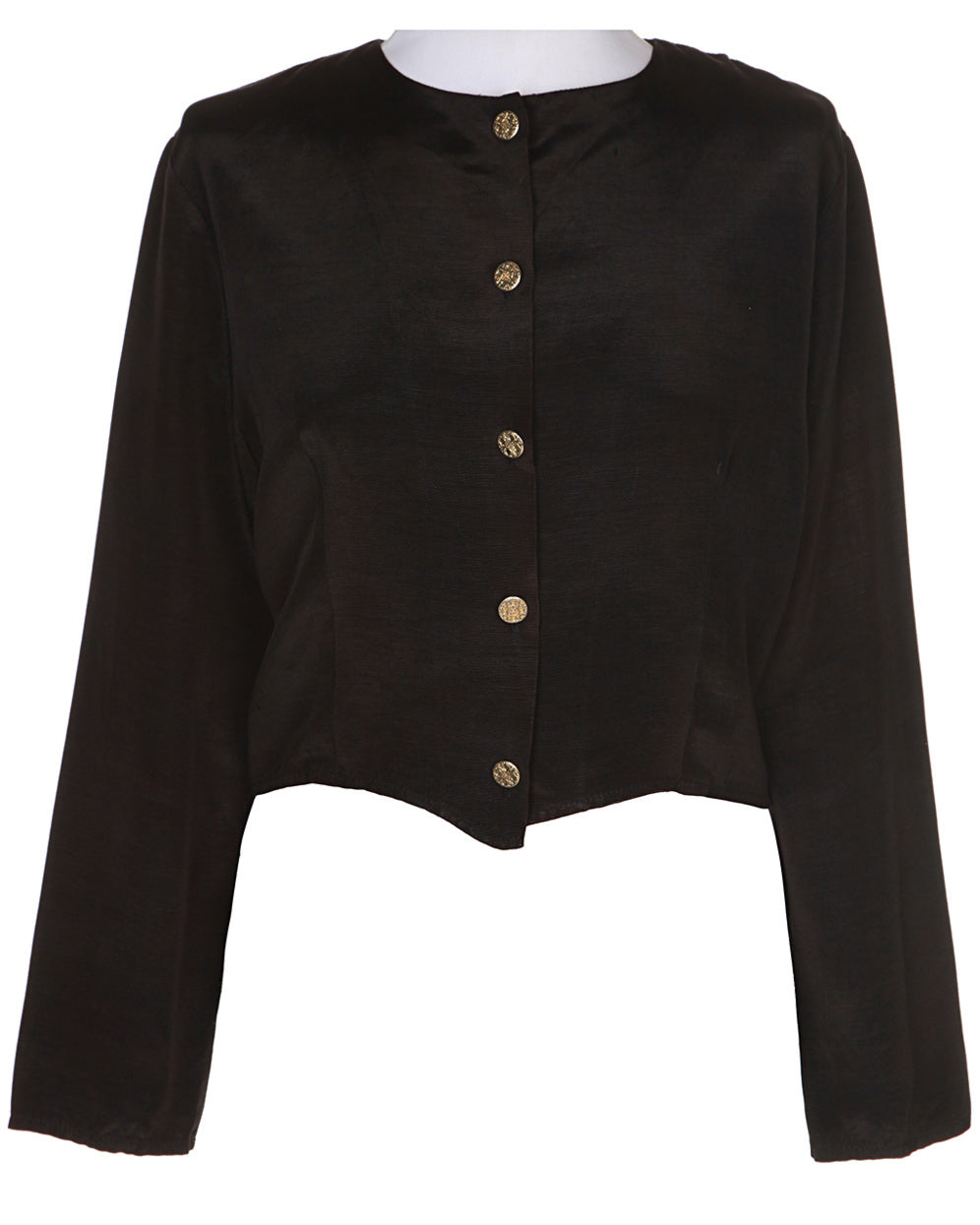 50s Black Boutique Evening Jacket - L