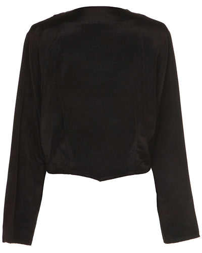 50s Black Boutique Evening Jacket - L
