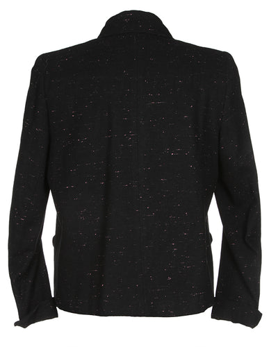 60s Black Tweed Jacket - M