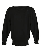1980s Black &amp; Silver Jumper - M