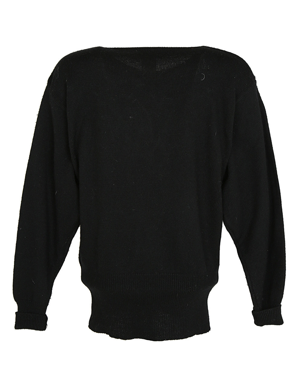 1980s Black &amp; Silver Jumper - M